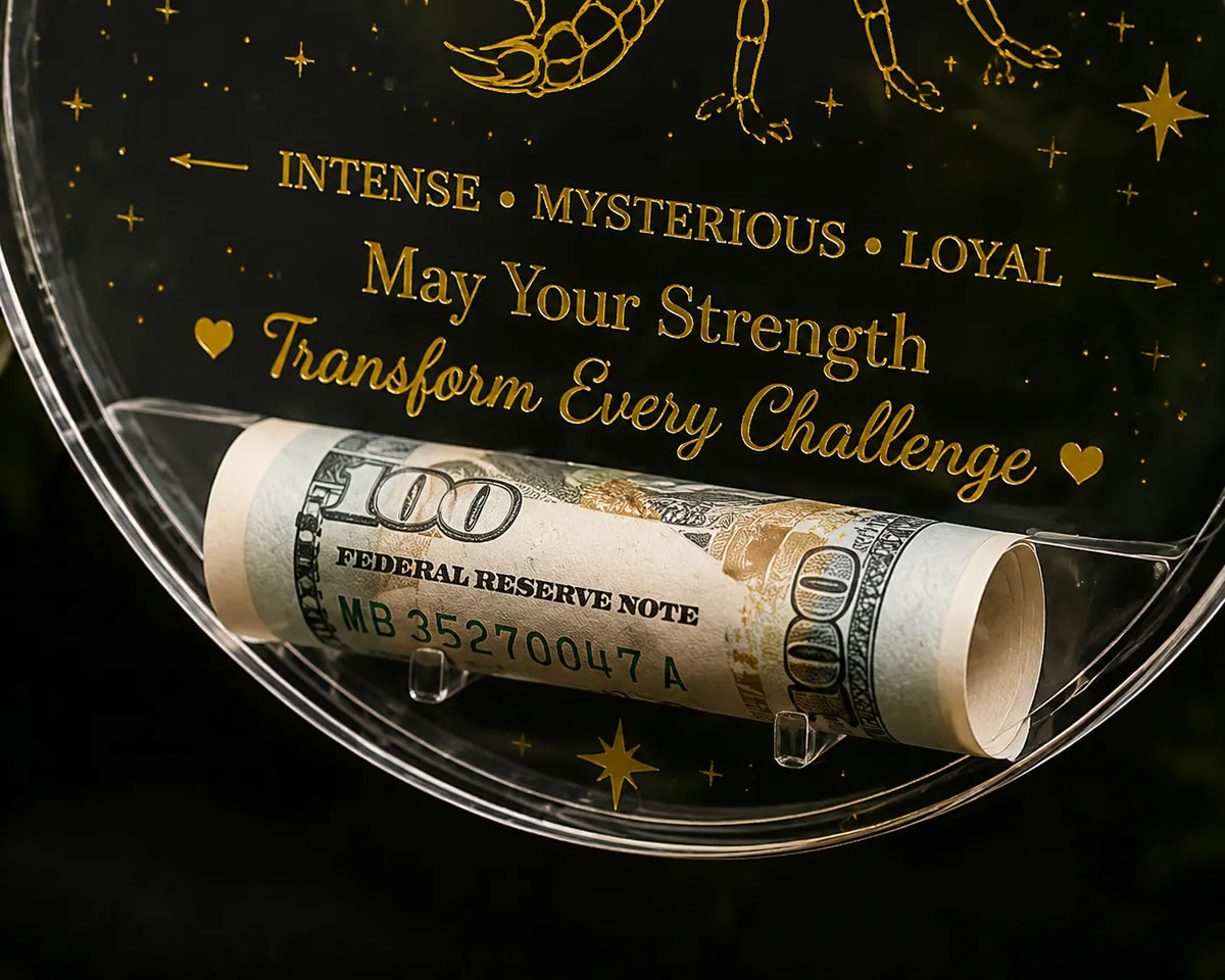 🎄✨ Zodiac Christmas Cash Ornament – 12 Astrology Signs Money Holder Keepsake Gift
