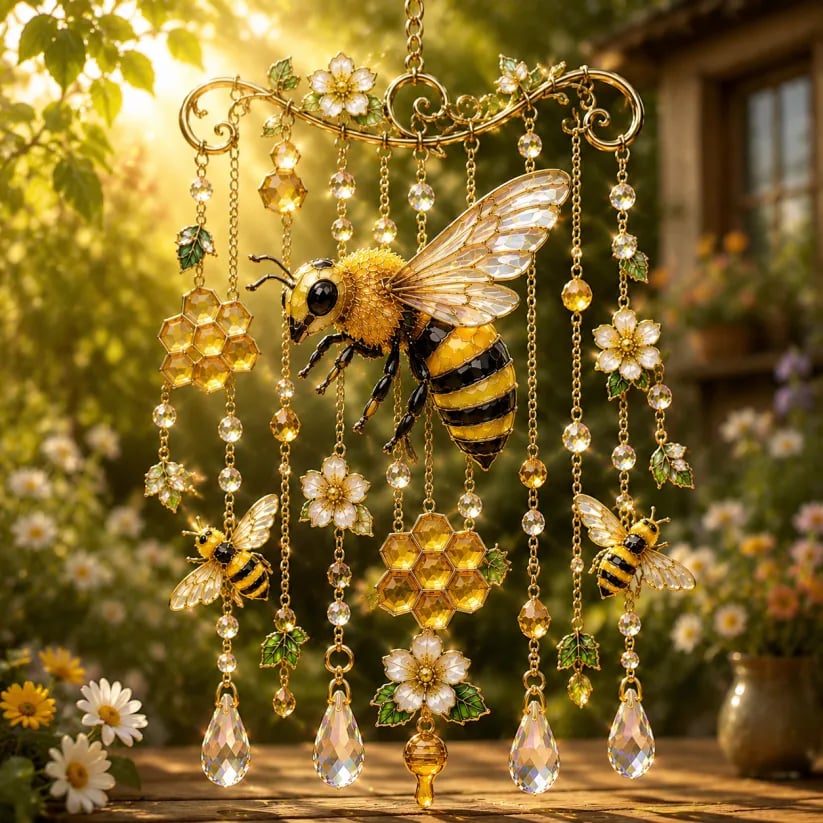 🕊️🎐Graceful Hummingbird Wind Chime| 🌬️ Whispering Wind & Shining Light