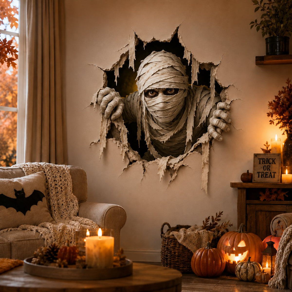 ๐ฅ Last Day 50% OFF - Halloween Break-In 3D Wall Decals