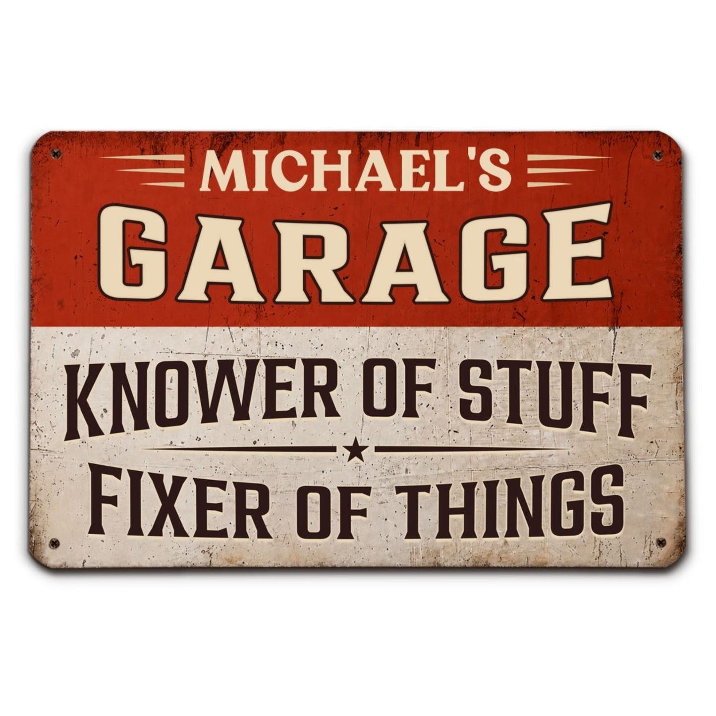 Knower And Fixer - Personalized Custom Metal Sign