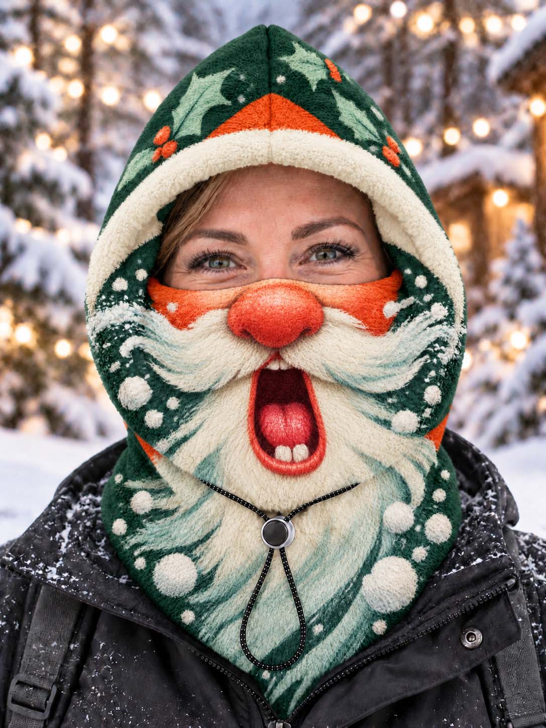 Funny Christmas Animal Balaclava Hood – Warm Winter Face Cover Ski Mask