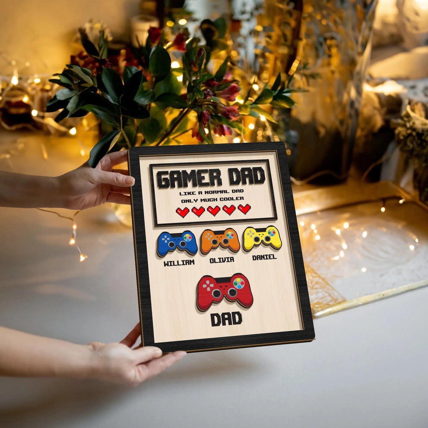 Personalized Gamer Dad Canvas – Father’s Day Gift for Gamer Dad