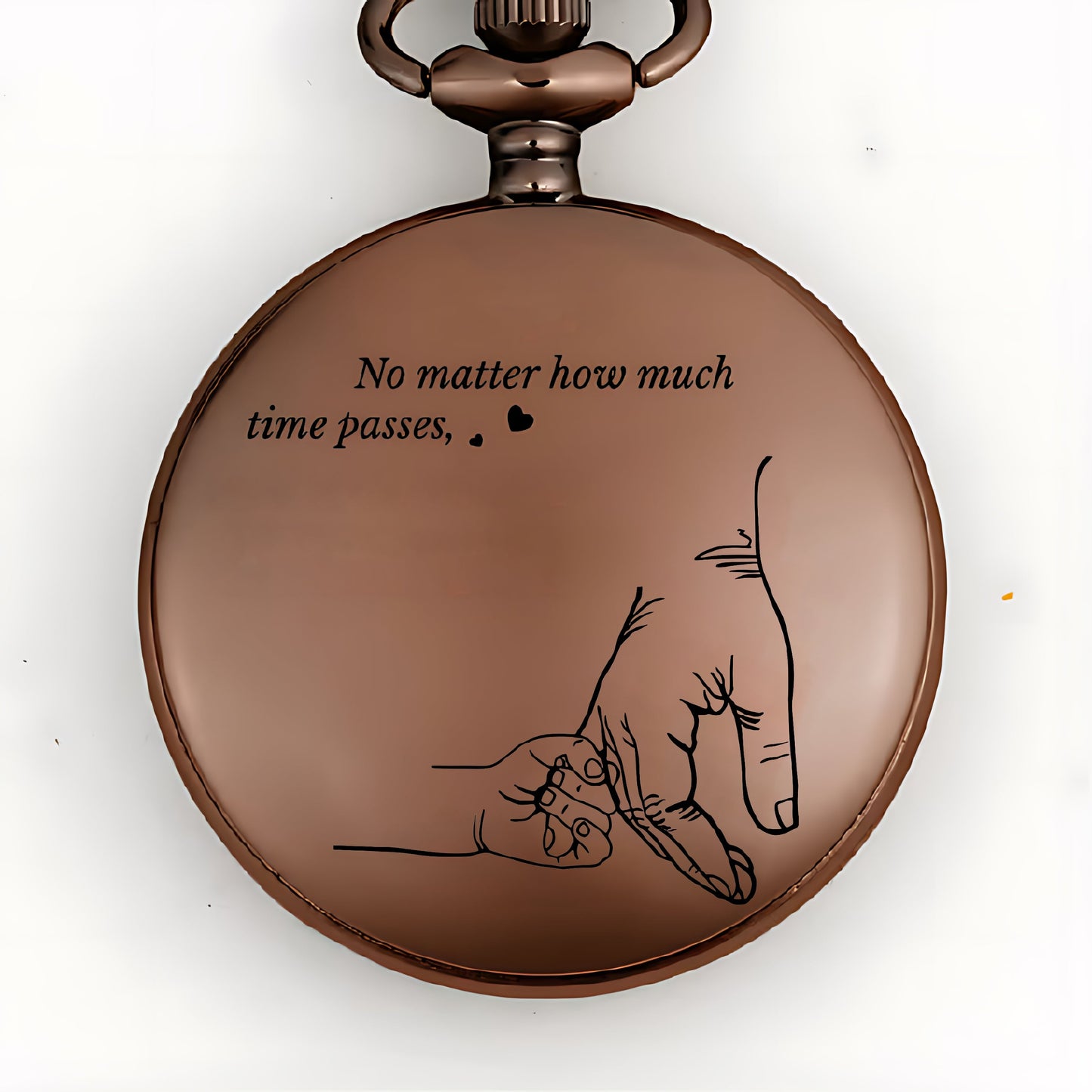 Father's Day Gifts, How Much Time Passes, I Will Always Be Your Little Girl - Personalized Pocket Watch - Gift For Dad