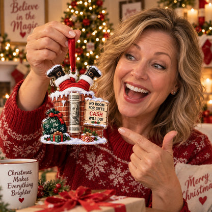 Christmas Cash Holder Ornament – Fun Money Gift Ornament for Tree