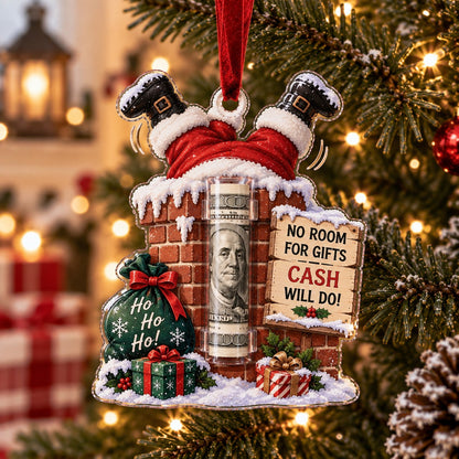 Christmas Cash Holder Ornament – Fun Money Gift Ornament for Tree