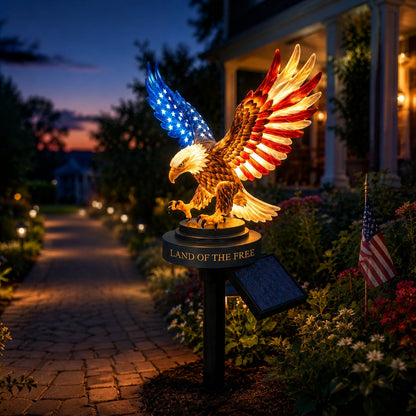 2026 Solar Eagle Garden Light – A Glowing Tribute to American Freedom