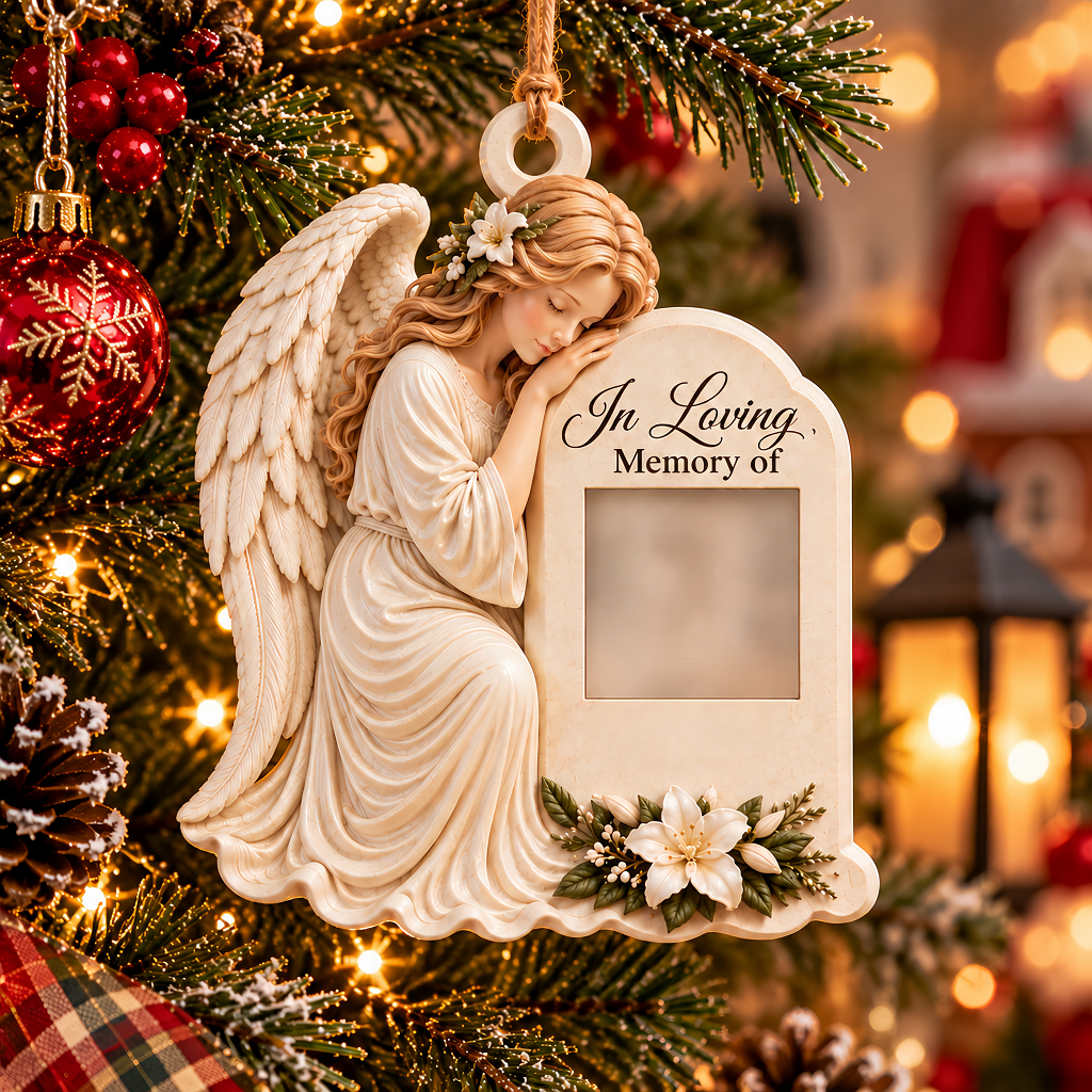 🤍 Personalized Memorial Angel Ornament