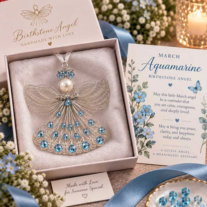 ✨💎 Handmade Birthstone Angel Wire Ornament