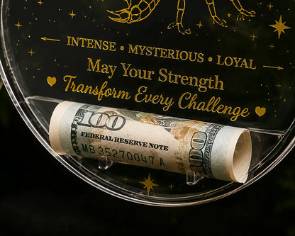 🎄✨ Zodiac Christmas Cash Ornament – 12 Astrology Signs Money Holder Keepsake Gift