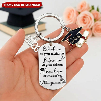 Graduation Gift -Family Personalized Custom Graduation Keychain