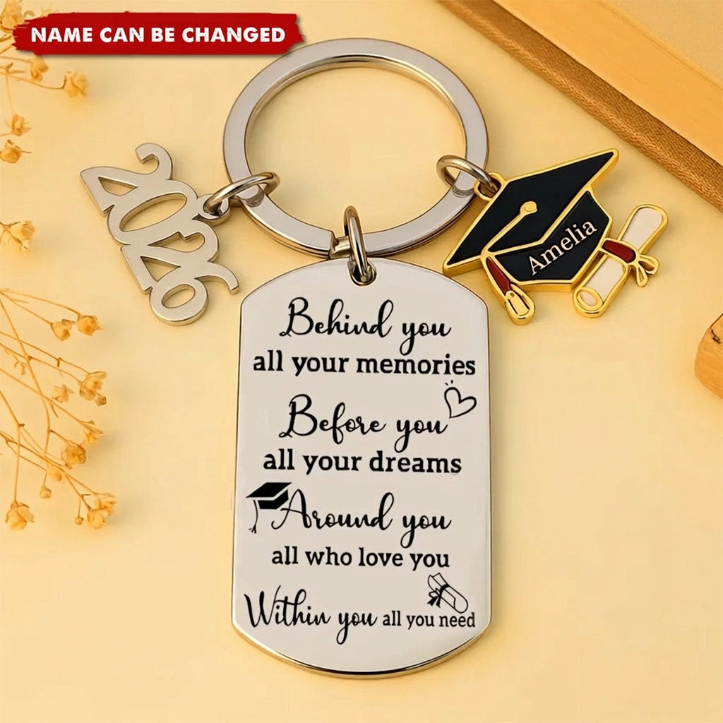 Graduation Gift -Family Personalized Custom Graduation Keychain