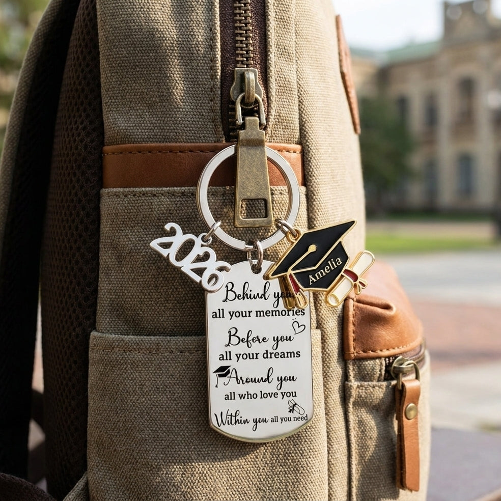 Graduation Gift -Family Personalized Custom Graduation Keychain