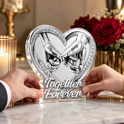 Together Forever - Personalized Custom Shape Acrylic Plaque - Romantic Gift For Couples, Husband And Wife, Him And Her