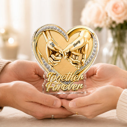 Together Forever - Personalized Custom Shape Acrylic Plaque - Romantic Gift For Couples, Husband And Wife, Him And Her