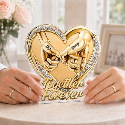 Together Forever - Personalized Custom Shape Acrylic Plaque - Romantic Gift For Couples, Husband And Wife, Him And Her