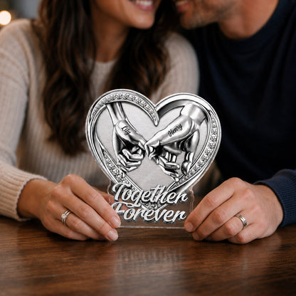 Together Forever - Personalized Custom Shape Acrylic Plaque - Romantic Gift For Couples, Husband And Wife, Him And Her