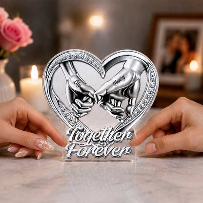 Together Forever - Personalized Custom Shape Acrylic Plaque - Romantic Gift For Couples, Husband And Wife, Him And Her