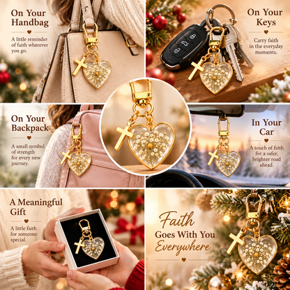 🔥Hot Sale🔥 - ✝️ Mustard Seed Faith Keychain — Keep Believing