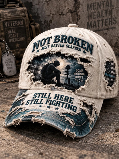Veteran Mental Health Awareness PTSD Printed Baseball Cap