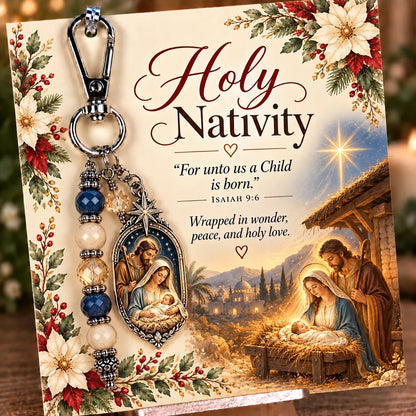 🔥Hot Sale🔥 - ✝️ Carry Your Faith With You - Christian Scripture & Prayer Keepsake Keychain