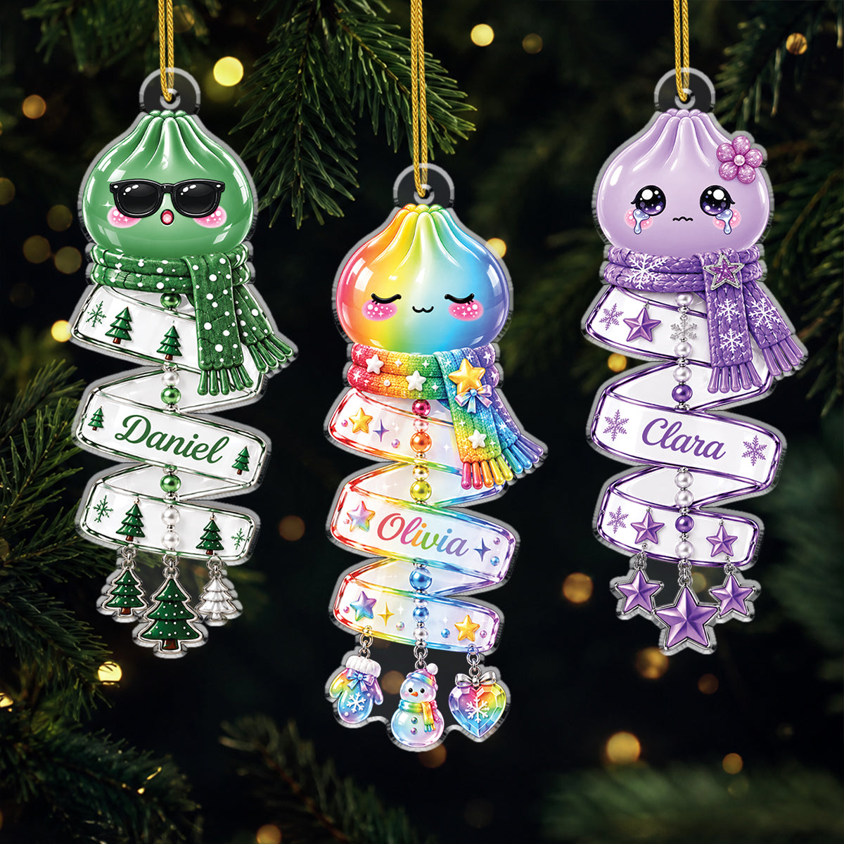 Dumpling Acrylic Ornament - Personalized Christmas Ornaments