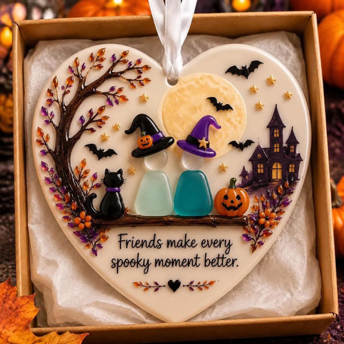 🔥 Last Day 60% OFF - 🎃 Halloween Friendship Sea Glass Ornament
