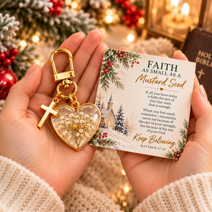 🔥Hot Sale🔥 - ✝️ Mustard Seed Faith Keychain — Keep Believing