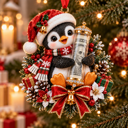 Christmas Money Surprise Ornament, Fun Christmas Tree Gift for Kids & Family