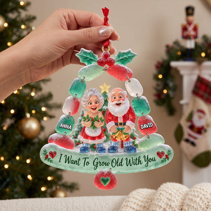 Mischievous Old Couple Acrylic Ornament - Personalized Gift For Couples 06OHTN070926