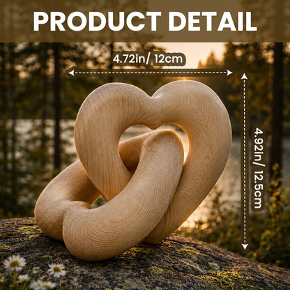 Love You More Every Day - Personalized Custom Engraved Infinity Heart Sculpture