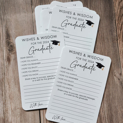 Set of 12 Graduation Wishes Cards - Advice Cards for Graduation Party - Graduation gift LM32 899753