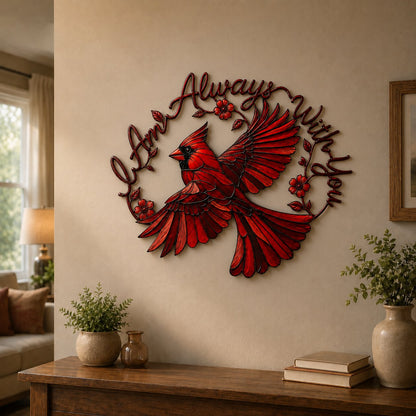 ❤️Cardinal Metal Wall Art - I Am Always With You