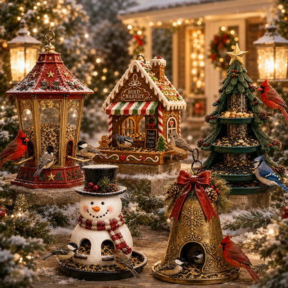 ✨🎄 Christmas Bird Feeder CollectionTM – Festive Hanging Garden Feeders for Wild Birds