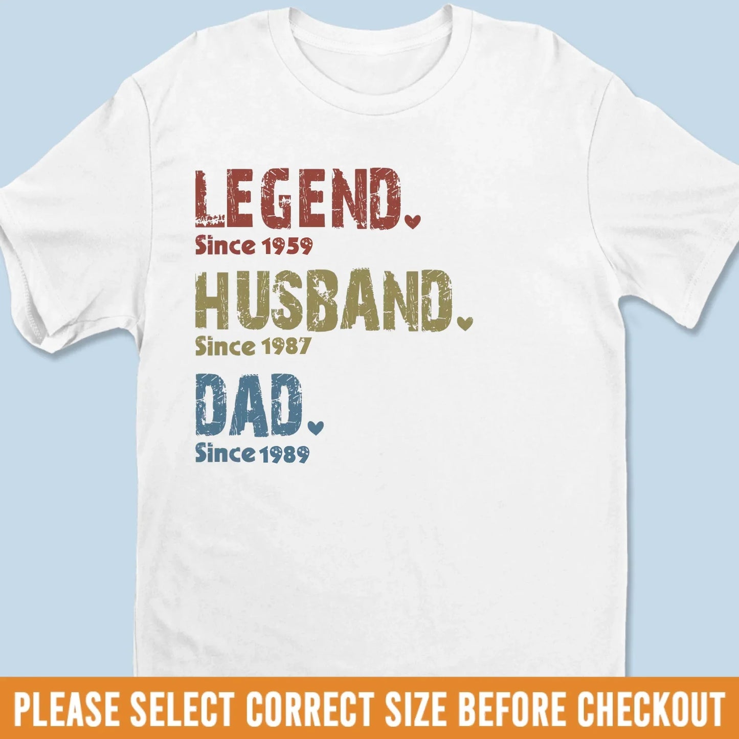 Legend Husband Dad Papa - Family Personalized Custom Unisex T-shirt