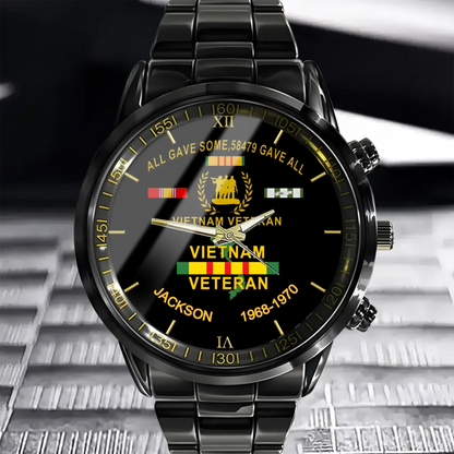 Customized Watch for Vietnam Veterans - Personalize with Name and Year/Period