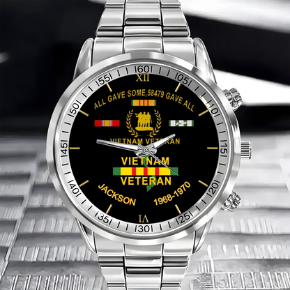 Customized Watch for Vietnam Veterans - Personalize with Name and Year/Period