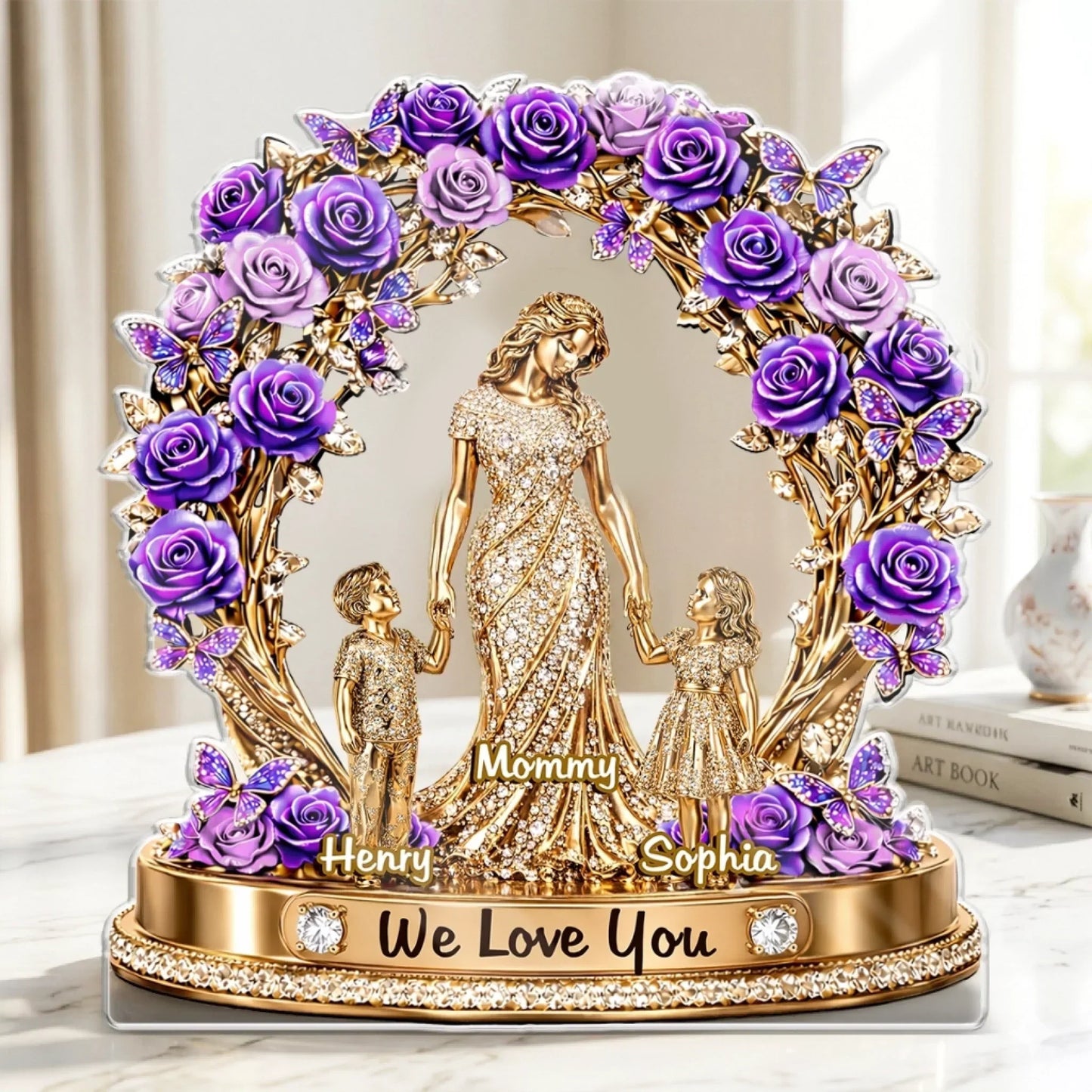 Custom Acrylic Plaque - Personalized Mother's Day Gifts For Mom, Grandma - Mom Makes Every Day Beautiful