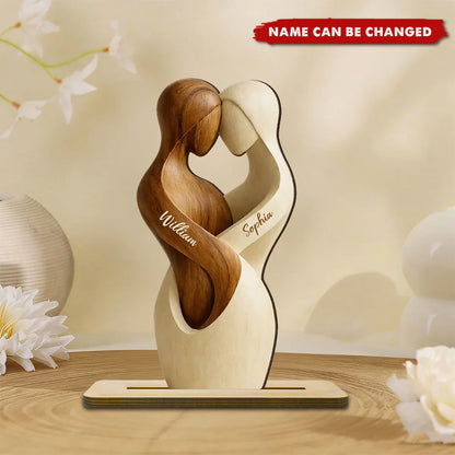 Two Become One - Personalized Wooden Plaque For Him, Her