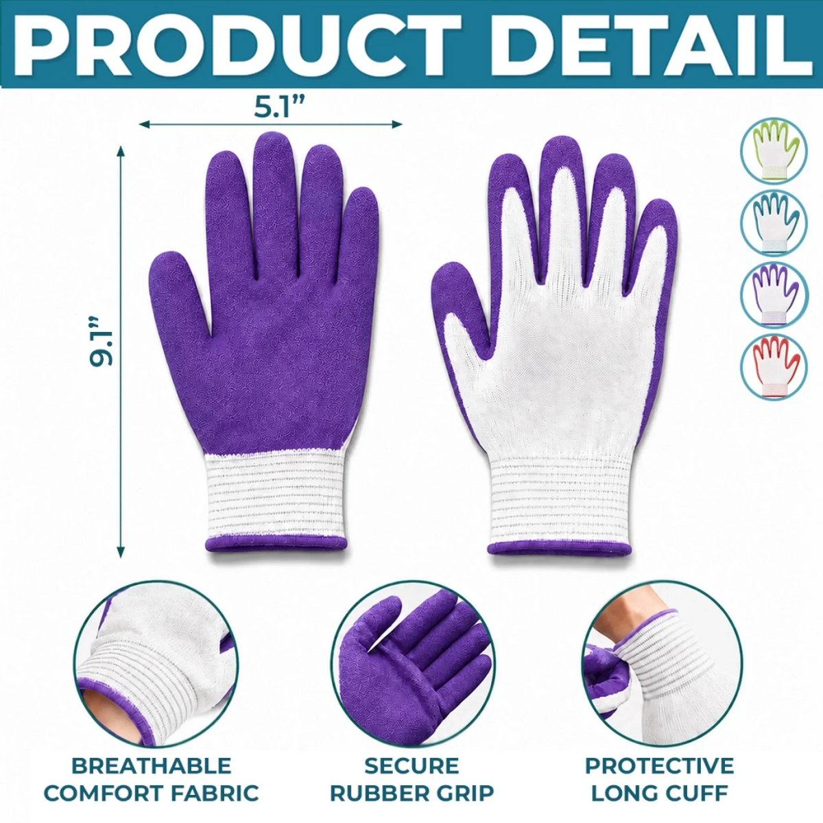 Custom Coated Grip Gardening Gloves - Personalized Birthday Garden Gifts For Gardeners - Growing Sweet Daily Memories