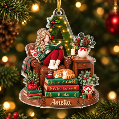 Personalized Acrylic Ornament - Christmas Gift For Book Lovers - Cozy Starts Here