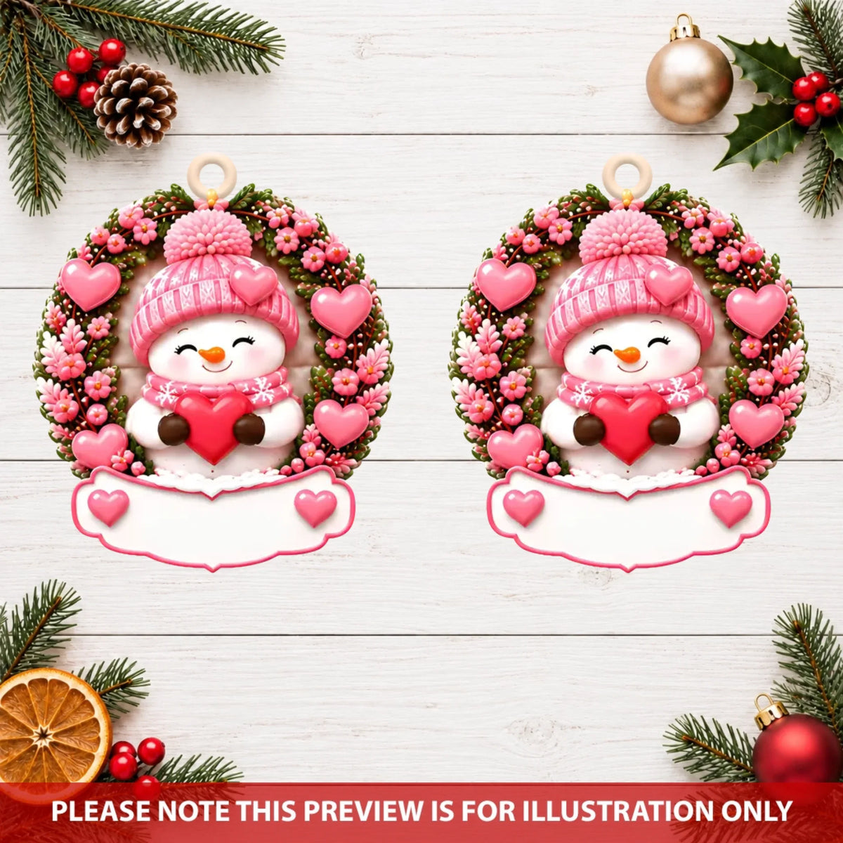 Cozy Snowman - Personalized Custom Shape Mica Ornament - Christmas Gift For Family