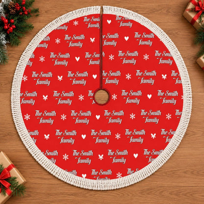 Personalized Tree Skirt - Christmas Gift For Family - Cozy Christmas, Family Style
