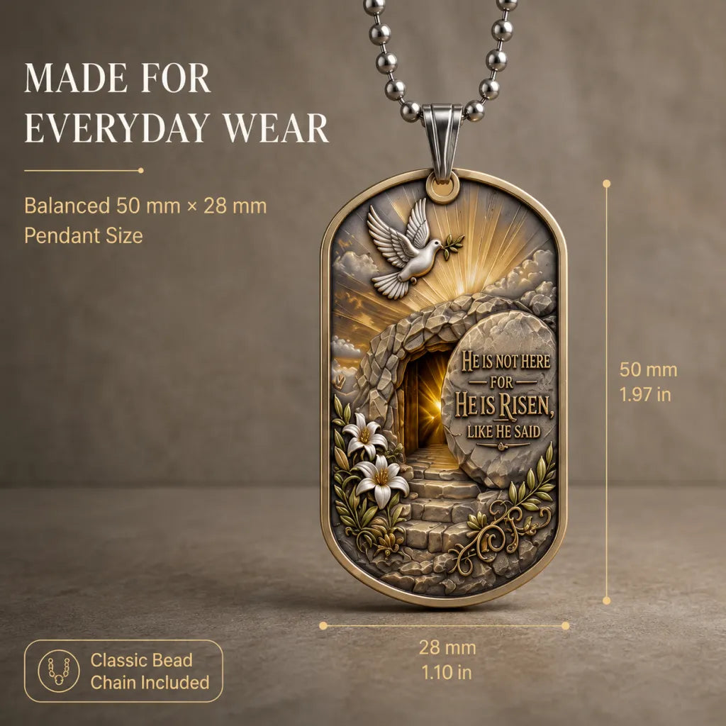 🔥🔥Personalized "Greater Love" 3D Jesus Dog Tag Necklace - Customized Christian Faith Keepsake ✝️❤️