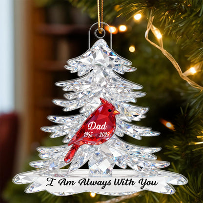 3D Effect Cardinals Memorial - Personalized Acrylic Ornament - Remembrance Gift, Sympathy Gift For Whole Family, Extended Family