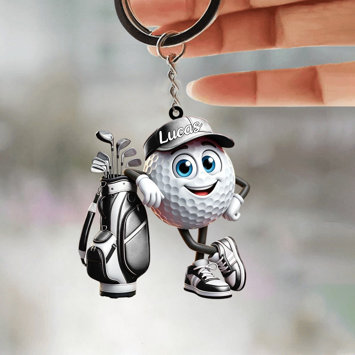 Golf Player Personalized Keychain For Golf Lovers