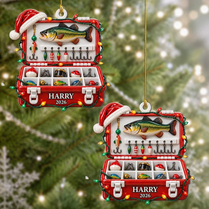 Personalized Fishing Tackle Box Ornament
