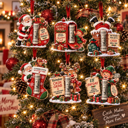 Christmas Cash Holder Ornament – Fun Money Gift Ornament for Tree