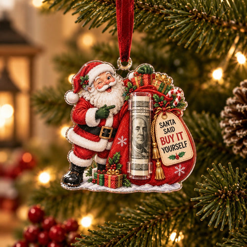 Christmas Cash Holder Ornament – Fun Money Gift Ornament for Tree