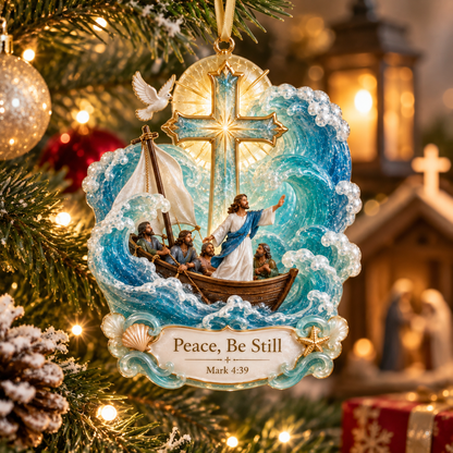 🌊✝️ Christian Ocean Inspired Christmas Ornament