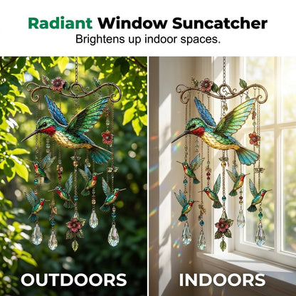 🕊️🎐Graceful Hummingbird Wind Chime| 🌬️ Whispering Wind & Shining Light